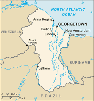 Guyana Map