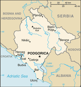 Montenegro Map