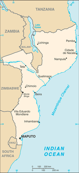 Mozambique Map