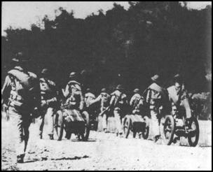 US Marines withdrawing in Bataan